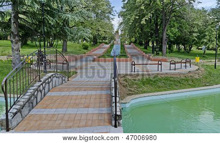 Parte dei giardini pubblici - fontane e stagno