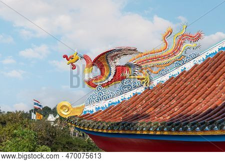 Anek Kusala Sala, Viharn Sien Landmark For Tourist At Pattaya, Thailand. Most Favorite Landmark For