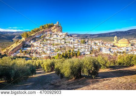 Scenic White Village Of Montefrio Near Granada, Andalusia Region Of Spain