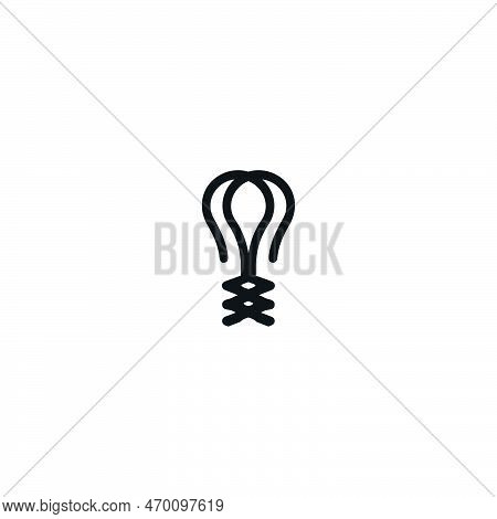 Air Balloon Icon. Simple Style Air Balloon Travel Poster Background Symbol. Air Balloon Brand Logo D