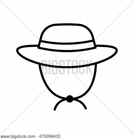 Boonie Hat Cap Icon. Adventure Hat. Pictogram Isolated On White Background. Vector Illustration.