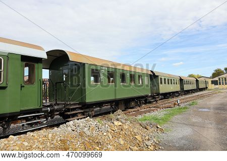 Old Railway Wagon On The Siding In Weissach Station