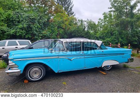 Berlin, Germany, October 2, 2022 Old Edsel Ranger Car