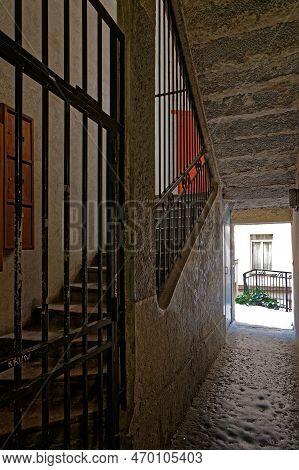 Lyon, France, February 4, 2023 : Famous Traboule In Croix-rousse District. Traboules Are A Type Of P