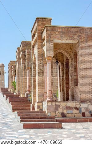 Hisor, Tajikistan - July 31, 2022: Ancient Hisor Fort In Summer Against The Blue Sky.