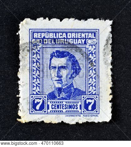Cancelled Postage Stamp Printed By Uruguay, That Shows Jose Gervasio Artigas Arnal National Hero Of 