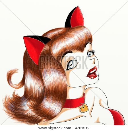 Katt flicka
