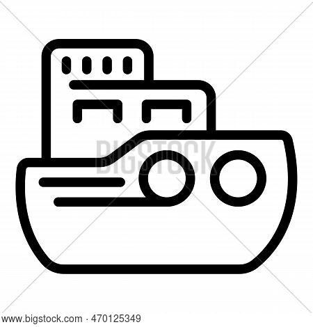 Ocean Guard Icon Outline Vector. Ship Rescue. Emergency Coast