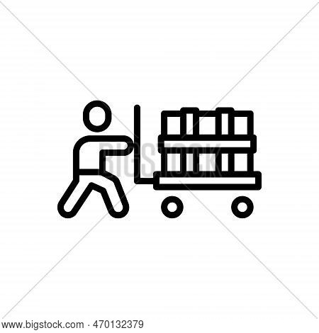 Black Line Icon For Forces Strength Power Stress Flexion Meanders Power Strength Force Energy Potenc
