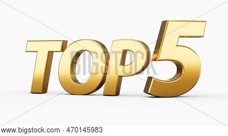 Top Five Words On White Background On White