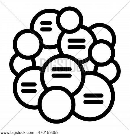Peptide Icon Outline Vector. Molecule Acid. Protein Structure