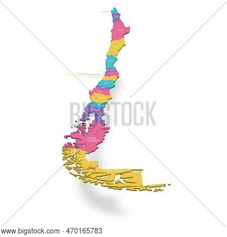 Chillys Distrito Map Chile Political Map Vektörü (Ücretsiz Deneme) | Bigstock