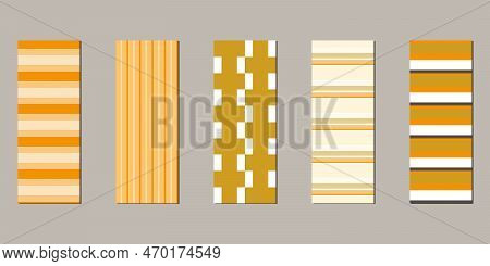 Vector Illustration Of A Set Of Decorative Ribbon Stripes. Masking Tape, Satin Or Corsage, Grssgrain