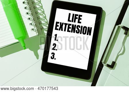 Conceptual Display Life Extension. Business Idea Able To Continue Working For Longer Than Others Of 