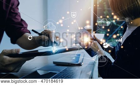 Digital Transformation Technology Strategy, Iot, Internet Of Things. Transformation Of Ideas And The