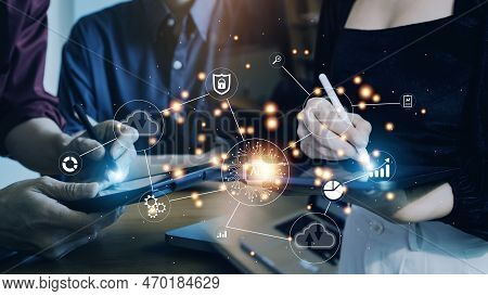 Digital Transformation Technology Strategy, Iot, Internet Of Things. Transformation Of Ideas And The