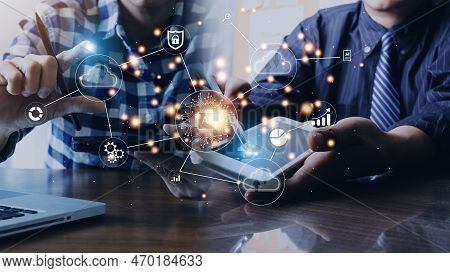 Digital Transformation Technology Strategy, Iot, Internet Of Things. Transformation Of Ideas And The