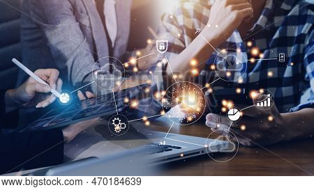 Digital Transformation Technology Strategy, Iot, Internet Of Things. Transformation Of Ideas And The