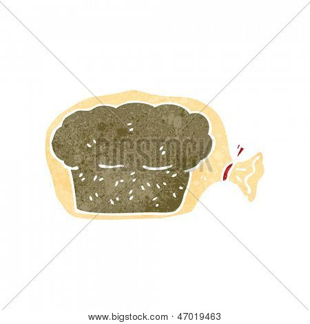 Retro Cartoon Brot in Tasche