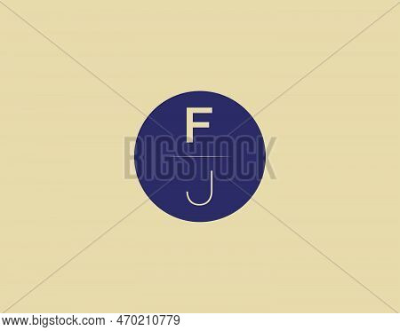 Fj Letter Modern Elegant Logo Design Vector Images