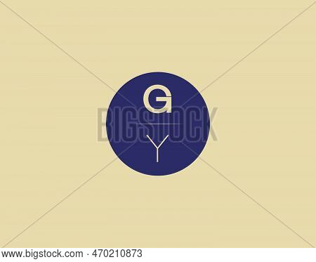 Gy Letter Modern Elegant Logo Design Vector Images