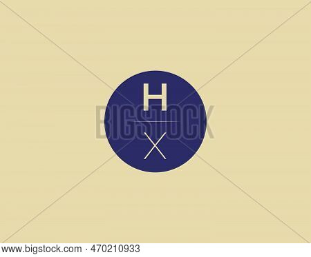 Hx Letter Modern Elegant Logo Design Vector Images