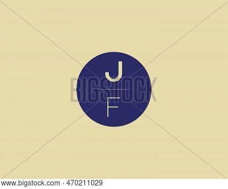Jf Letter Modern Elegant Logo Design Vector Images