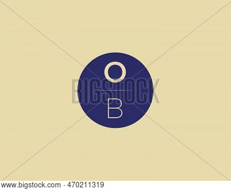 Ob Letter Modern Elegant Logo Design Vector Images