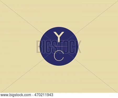 Yc Letter Modern Elegant Logo Design Vector Images