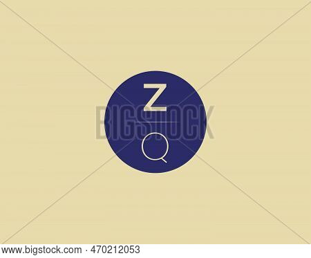 Zq Letter Modern Elegant Logo Design Vector Images