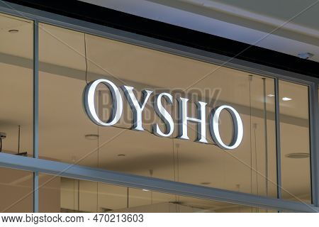 Novi Sad, Serbia - January 28, 2023: Brand Logo Sign Of Oysho Store In Promenada Shopping Center In 