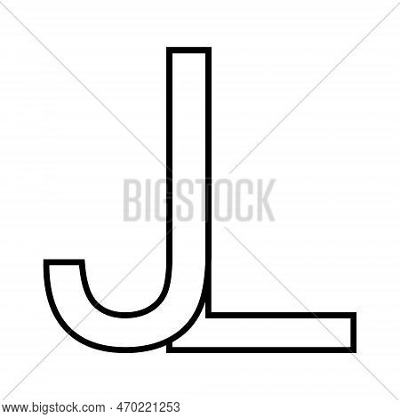 Logo Sign Lj Jl Icon Double, Letters Logotype L J