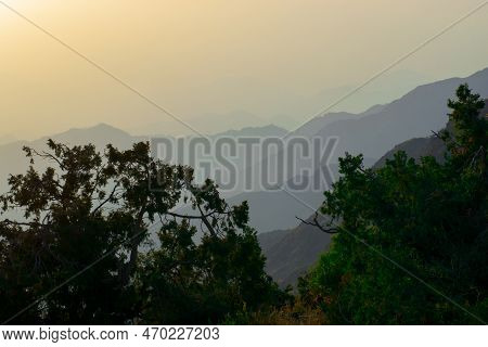 A Picture Of The Al-souda Mountains In Southern Saudi Arabia