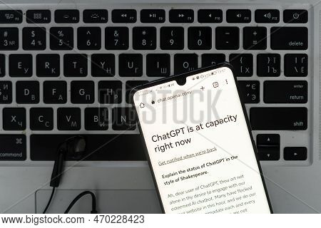 Chatgpt Chat Bot Screen Seen On Smartphone And Laptop Display With Chat Gpt Login Screen On The Back