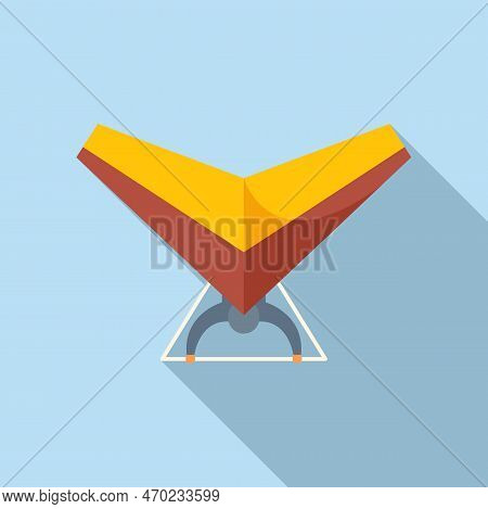 Hang Glider Icon Flat Vector. Air Fly. Plane Extreme
