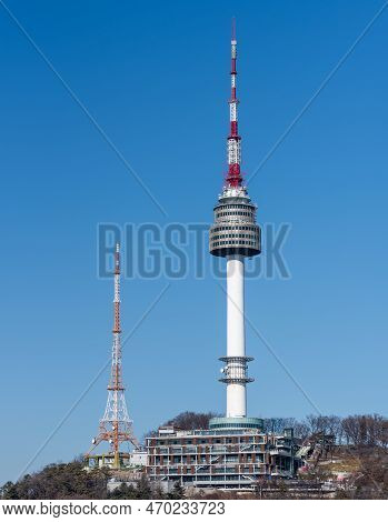 Namsan Tower In Yongsan, Seoul, South Korea