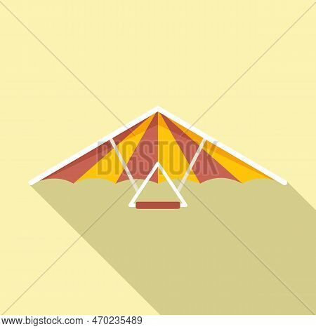 Aircraft Glider Icon Flat Vector. Fly Plane. Man Sky