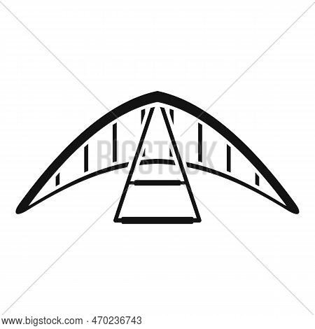 Delta Hang Glider Icon Simple Vector. Wind Plane. Air Fly