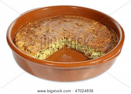 Proja of projara traditionele maïs brood in klei schotel