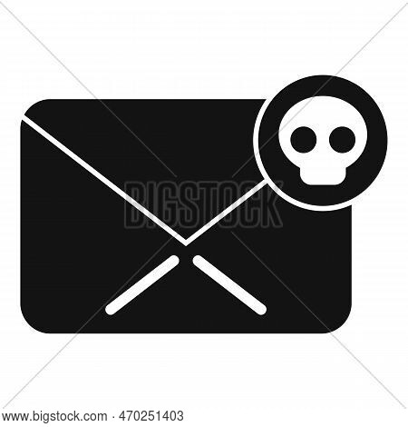 Mail Malware Icon Simple Vector. Virus Error. Data Crime