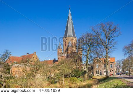 Historic Drogenapstoren Tower In The Park In Zutphen, Netherlands