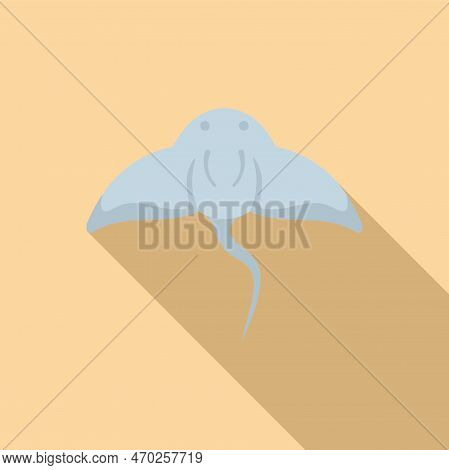 Stingray Animal Icon Flat Vector. Fish Ray. Water Nature