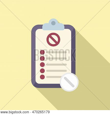 Antibiotic Resistance Clipboard Icon Flat Vector. Bacteria Disease. Medicine Drug