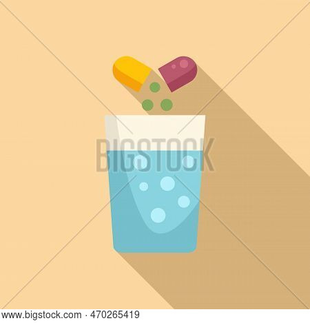 Medical Drug Icon Flat Vector. Bacteria Disease. Virus Pill