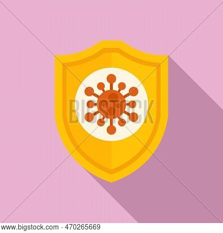 Shield Resistance Icon Flat Vector. Antibiotic Disease. Medicine Drug