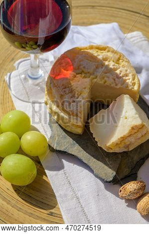 Tasting Of Tawny Port Wine And Local Portuguese Matured Cheese Queijo Serpa, Setubal Area, Portugal