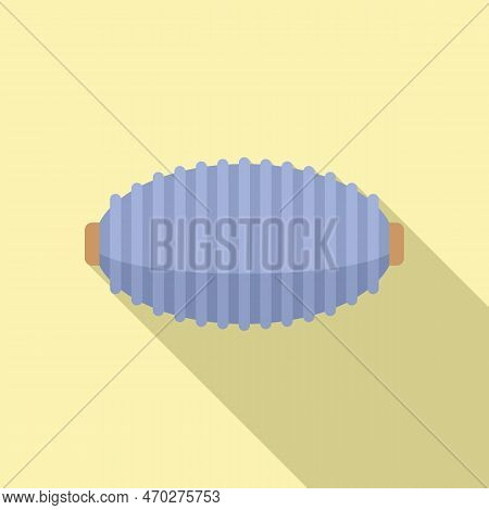 Thread Bobine Icon Flat Vector. Cotton Machine. Process Roll