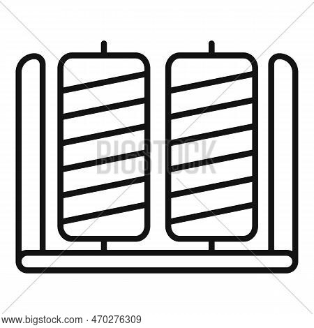 Bobine Icon Outline Vector. Factory Thread. Yarn Wool