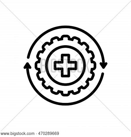Black Line Icon For Recover Overturn Turn Capsize Exchange Return Reverse Flip Spin Twist Replace
