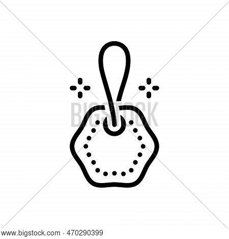 Black Line Icon For Tag String Offer Lebel Sale Polygonal